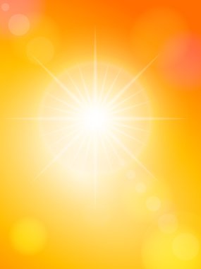 Güneş lekesi ve turuncu gökyüzü