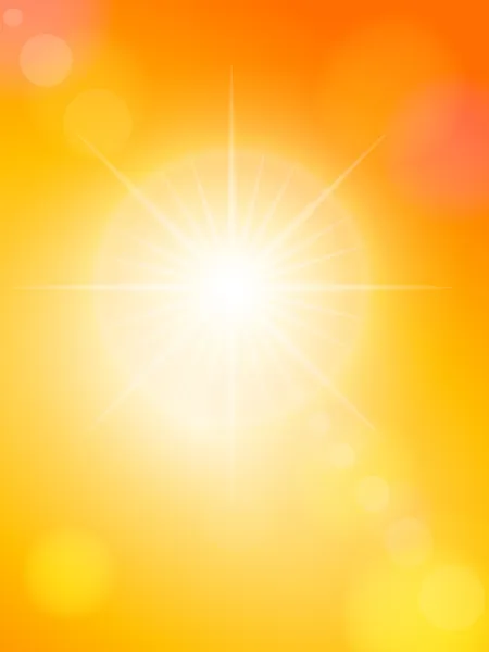 Sunspot and orange sky — Stock Vector