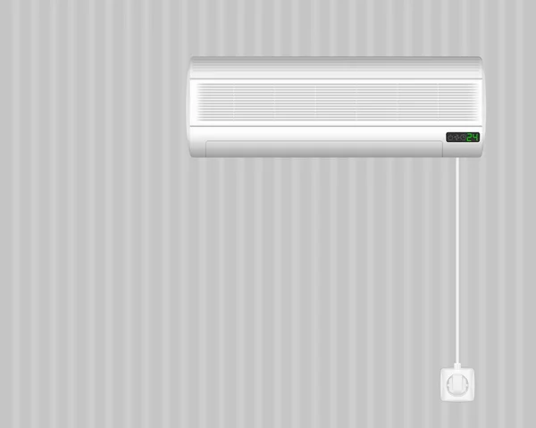 Airconditioner op muur — Stok Vektör