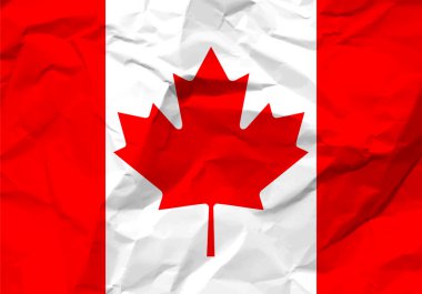 buruşuk kağıt Kanada bayrağı