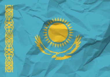 buruşuk kağıt Kazakistan bayrağı