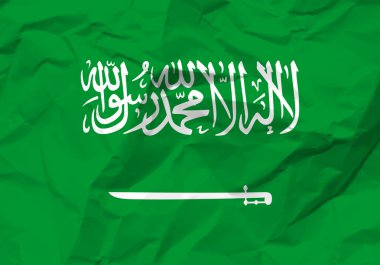 buruşuk kağıt Suudi Arabistan bayrağı