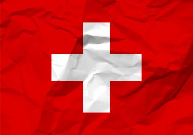 buruşuk kağıt İsviçre bayrağı