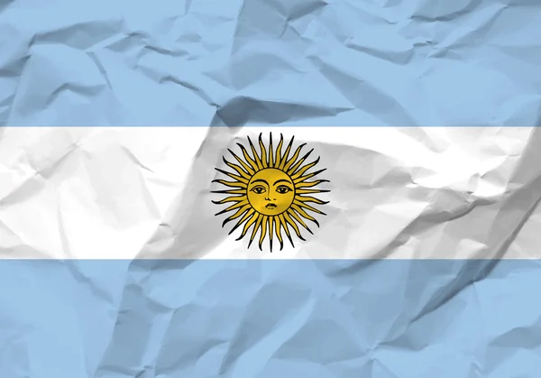 Crumpled paper Argentina flag — Stock Vector