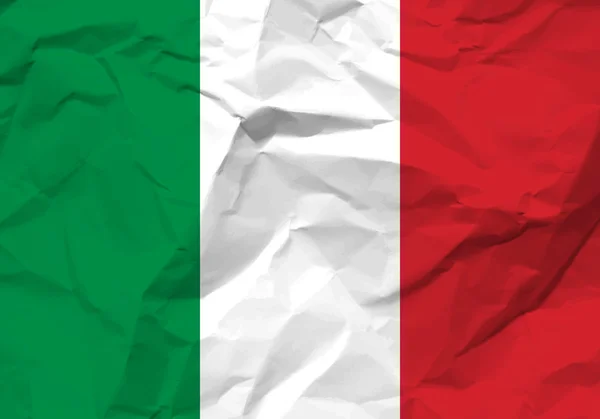 Crumpled paper Italy flag — Stock Vector