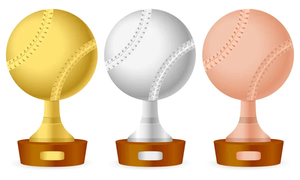 Baseball trophy set — Stock vektor