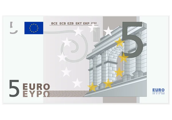 Beş euro banknot