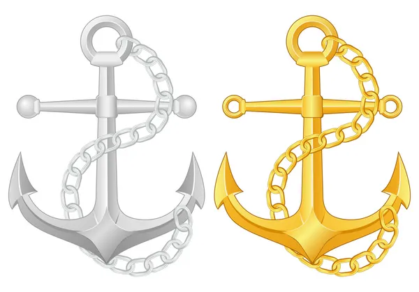 Anchor set — Stock Vector