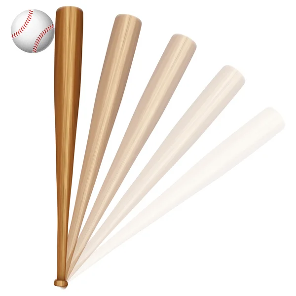 Balle de baseball et chauve-souris — Image vectorielle