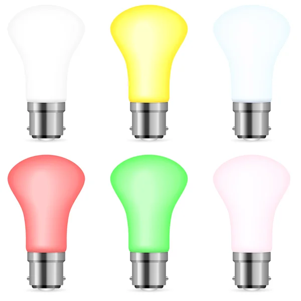 Color light bulbs set — Stock Vector