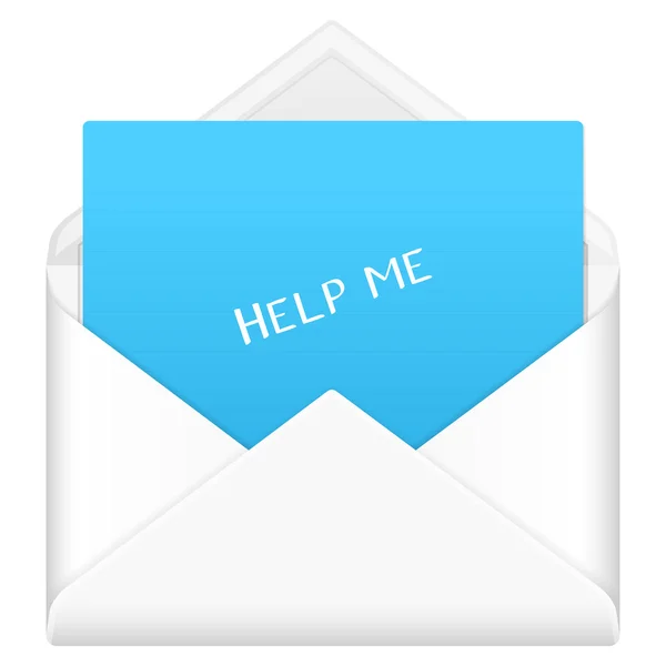 Envelope help me — Stock Vector