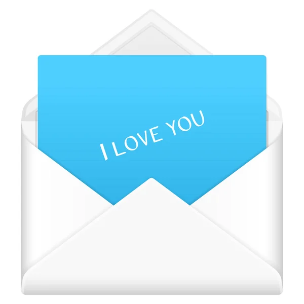Enveloppe t'aime — Image vectorielle