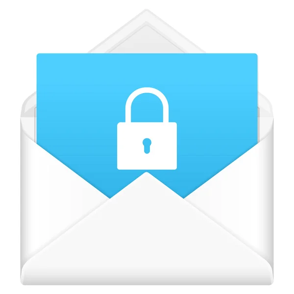 Envelope with padlock symbol — Stock Vector