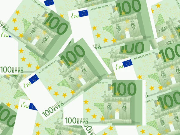 Honderd euro achtergrond — Stockvector