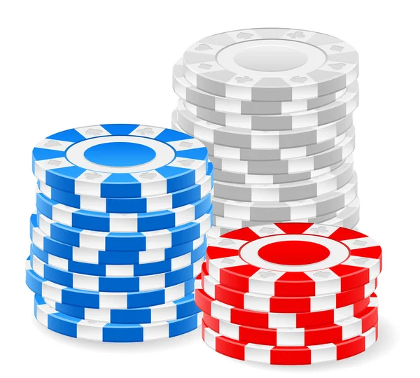 Fichas de casino — Vetor de Stock