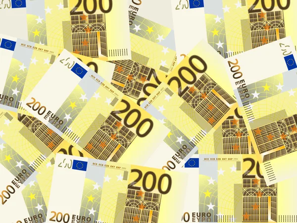 Twee honderd euro achtergrond — Stockvector