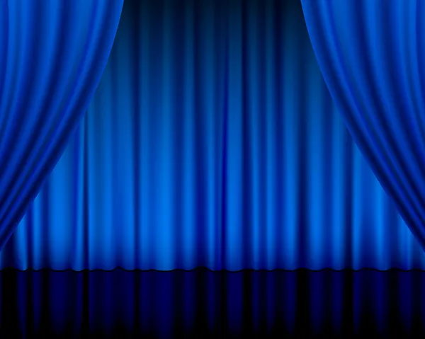 Theatre curtain blue — Stock Vector