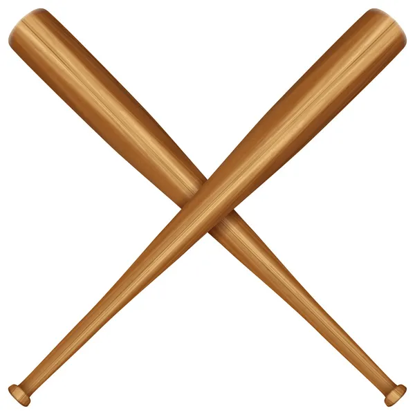 Bâton de baseball en bois — Image vectorielle
