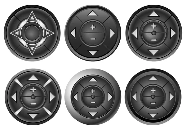 Мультимедийный набор кнопок 2 — стоковый вектор