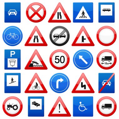 yol işaretleri 5 ayarla