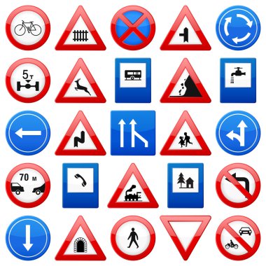 yol işaretleri seti