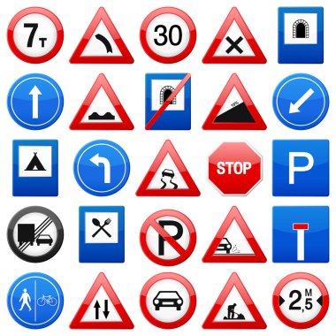 yol işaretleri 3 set