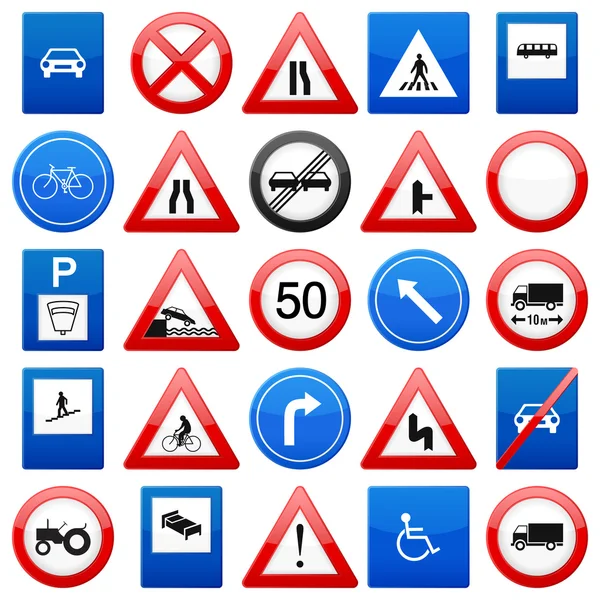 Road signs set 5 — Stock Vector