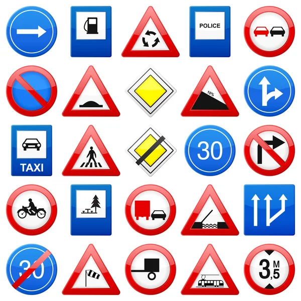 道路标志设置 2 — 图库矢量图片