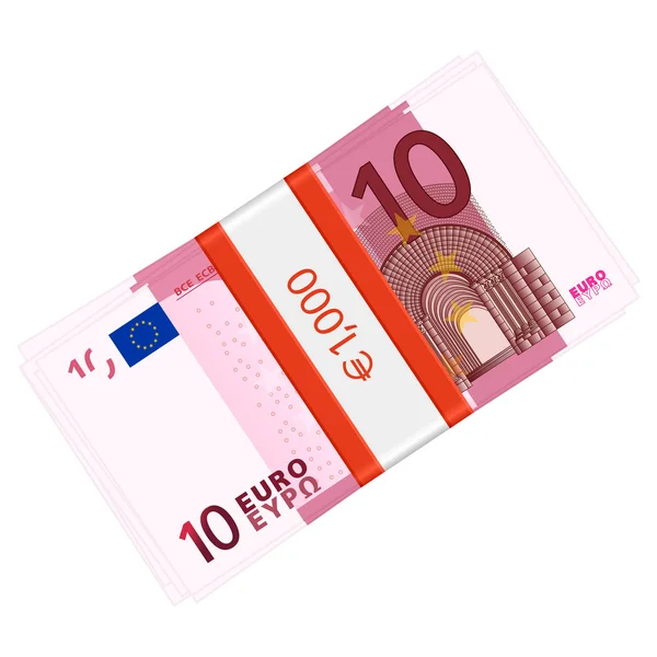 Tien euro pack — Stockvector