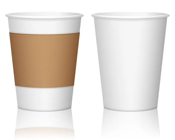 Kaffeetassen aus Papier — Stockvektor