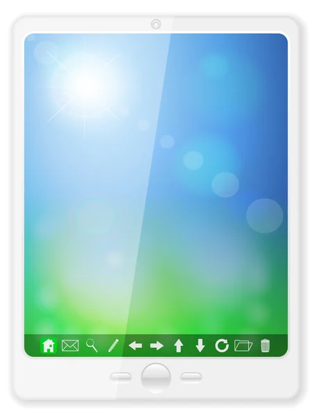 Witte pc-tablet — Stockvector