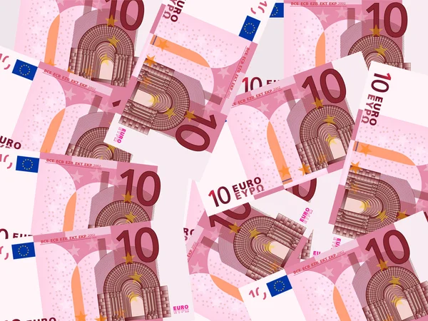 Tien euro achtergrond — Stockvector