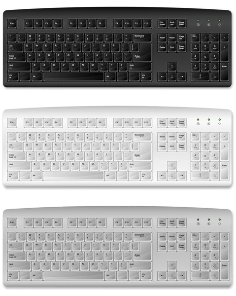 Computer keyboards — Stock Vector