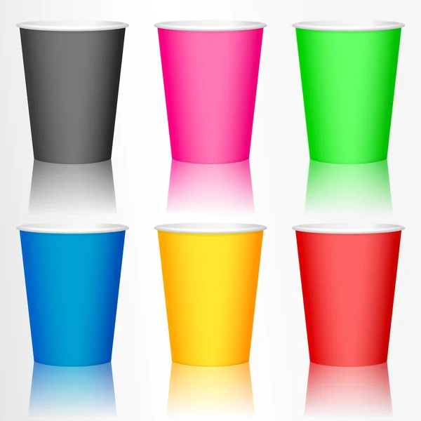 塑料咖啡杯子 — 图库矢量图片
