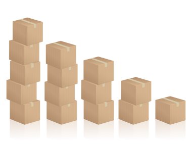 cardboard boxes diagram clipart