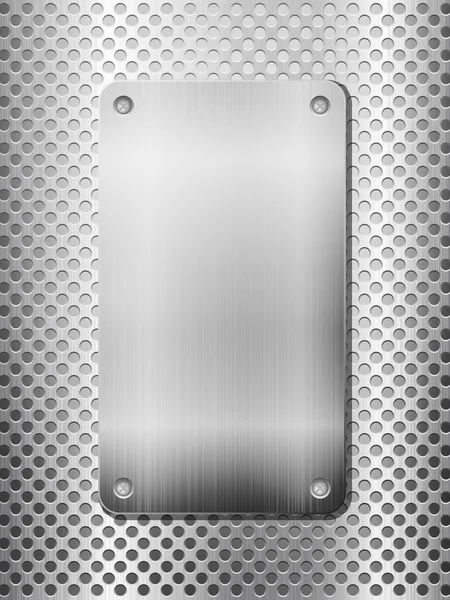 Grade de metal e placa vertical — Vetor de Stock