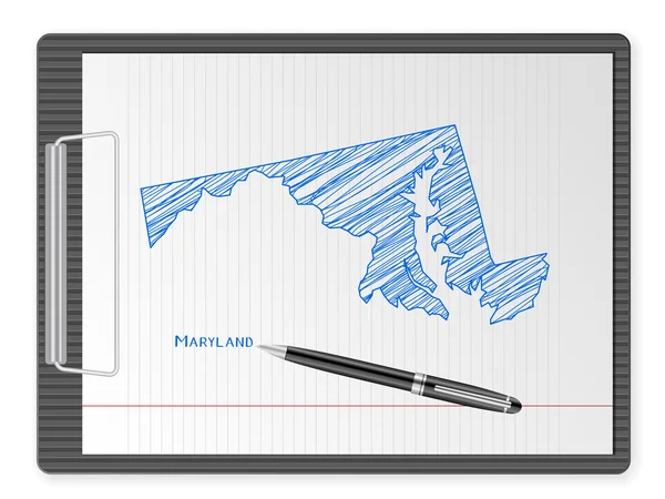 Πρόχειρο χάρτη Μέριλαντ — Διανυσματικό Αρχείο