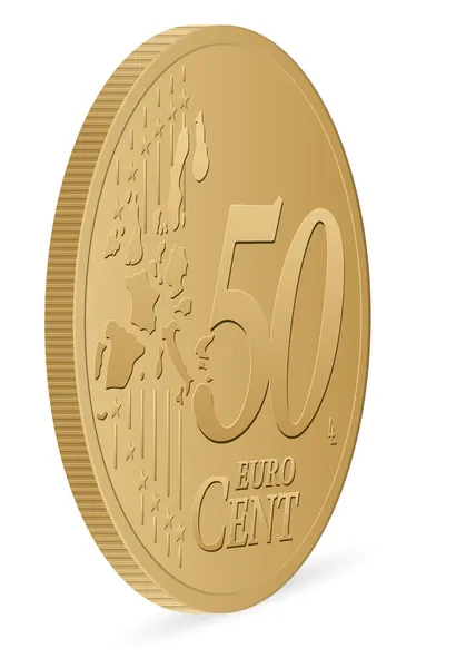 Cinquante centimes d'euro — Image vectorielle