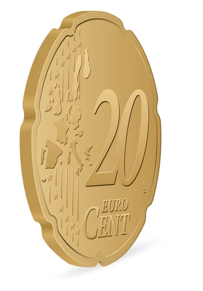 Dwadzieścia eurocent — Wektor stockowy