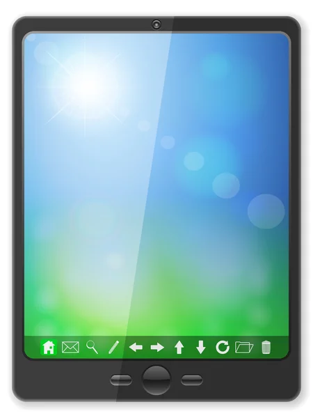 Zwarte pc-tablet — Stockvector