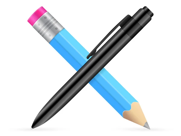 铅笔和钢笔图标 — 图库矢量图片