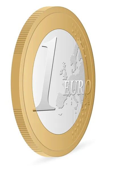 1ユーロ硬貨 — ストックベクタ