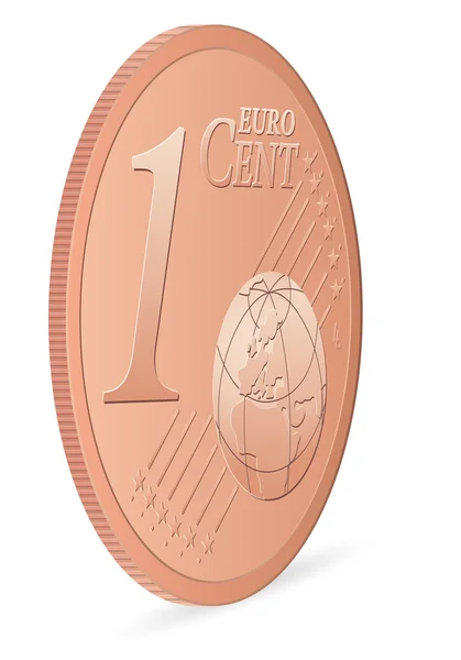 One euro cent — Stock Vector