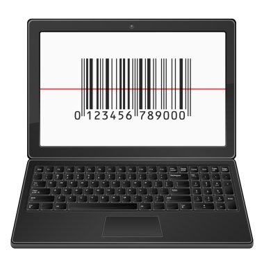 Barkod ile dizüstü bilgisayar