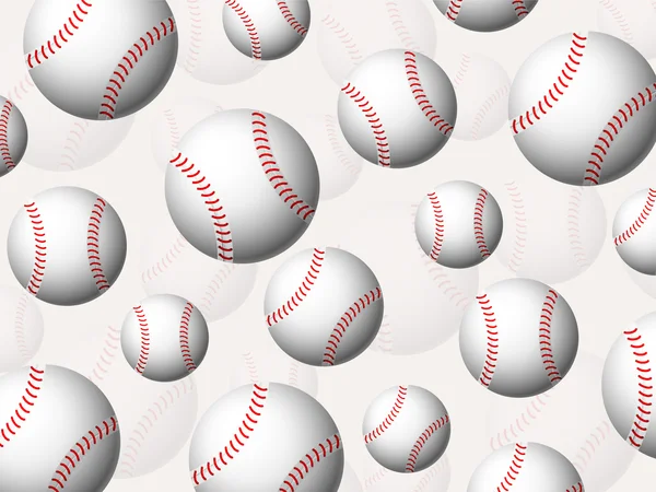 Baseball balls background — Stock Vector