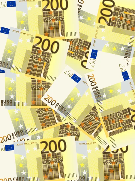 Two hundred euro background vertical — Stock Vector