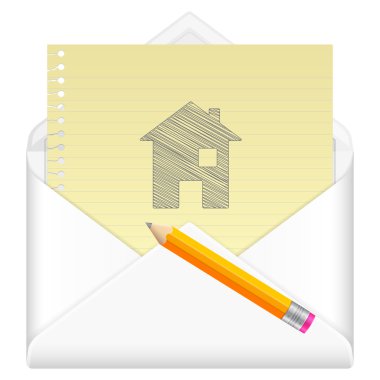 envolvente con dibujo símbolo de casa