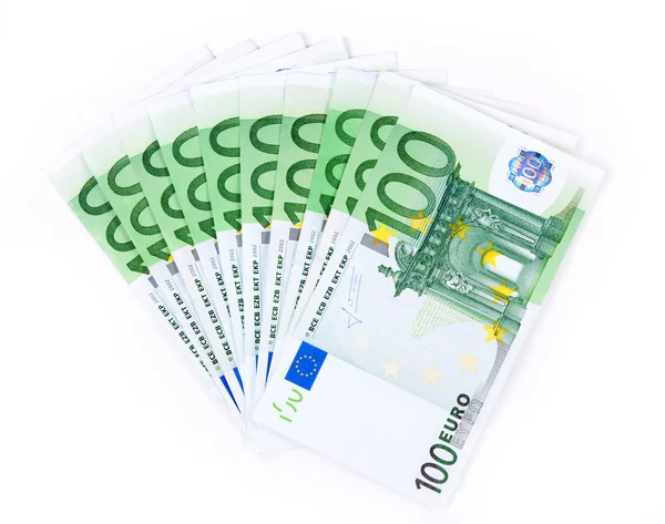 Geïsoleerde duizenden euro 's — Stockfoto