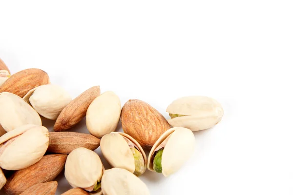 Close-up almonds and pistachios 3 — Stock Photo, Image