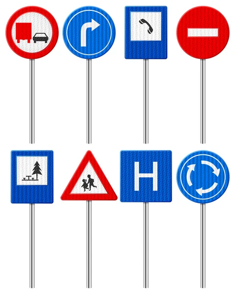 Verkehrszeichen gesetzt — Stockvektor